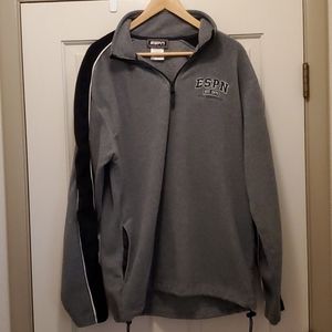 ESPN grey/black fleece pullover